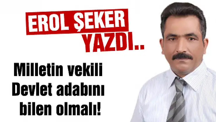 EROL ŞEKER'İN BUGÜN Kİ YAZISI 