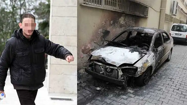 Önce yaktı sonra ihbar etti