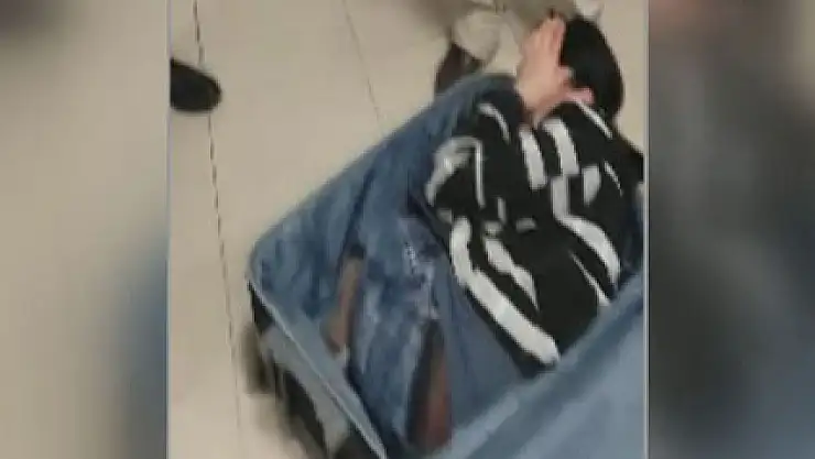 Valizin içinde Türkiye'ye girerken yakalandı