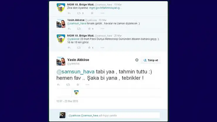 Meteorolojiye Gelen İlginç Twitler
