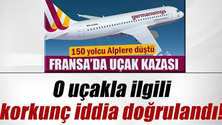 Fransa'daki yolcu uçağı kasten düşürüldü