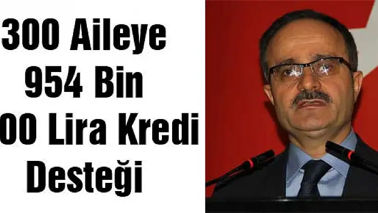 300 Aileye 954 Bin 500 Lira Kredi Desteği