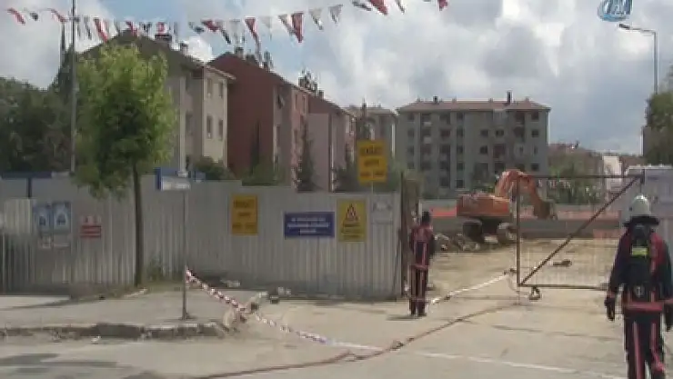 Eyüp'te metro inşaatında doğalgaz borusu patladı