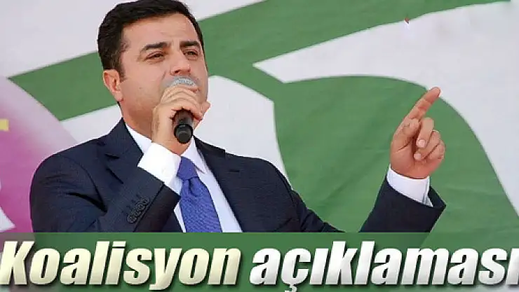 Demirtaş'tan 'koalisyon' açıklaması