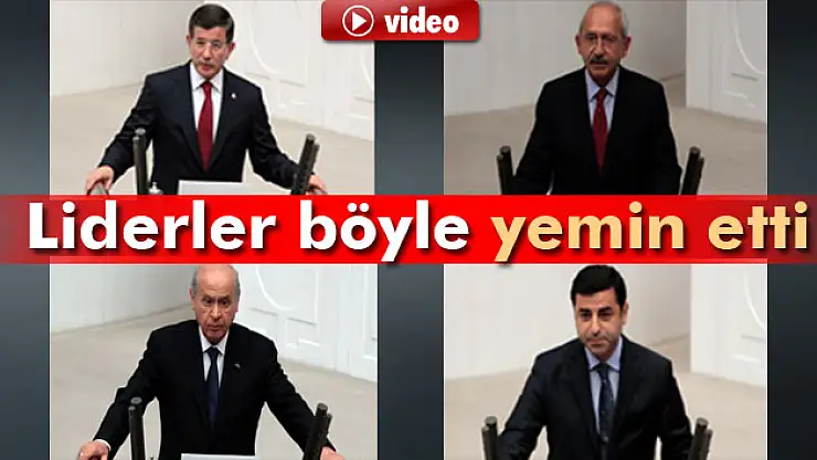 Liderler böyle yemin etti