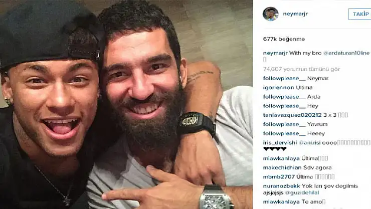 Arda Neymar'ın evine misafir oldu