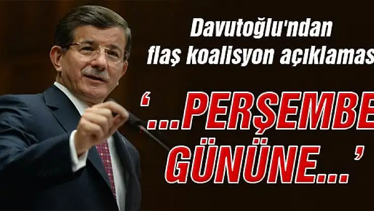 Davutoğlu'ndan flaş koalisyon açıklaması