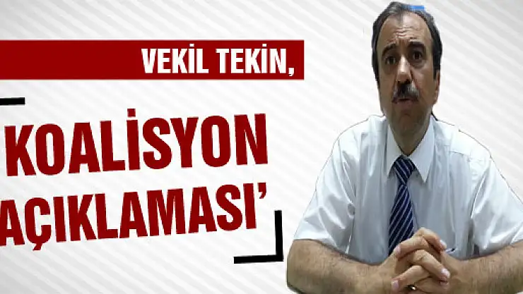 Vekil Tekin, 'Halk dik durup gereğini yapmalı'