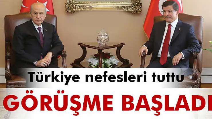 Davutoğlu ile Bahçeli'nin görüşmesi başladı