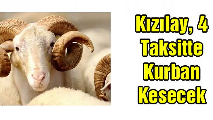 Kızılay, 4 Taksitte Kurban Kesecek