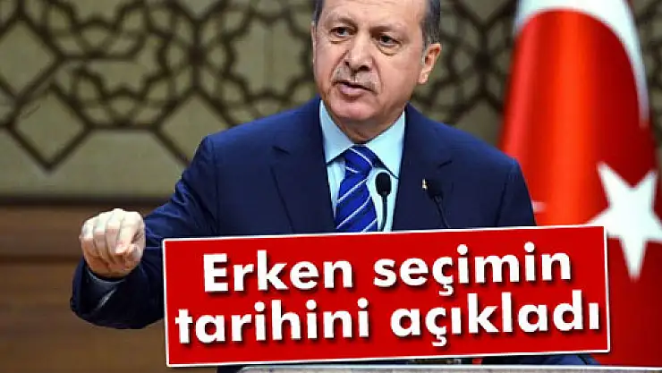 Erdoğan: '1 Kasım'da seçim yapılacak'