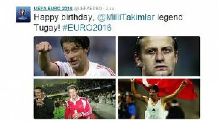 UEFA, Tugay Kerimoğlu'nun doğum gününü kutladı