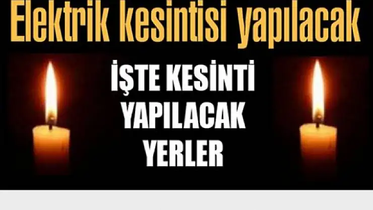 Samsun İlinde programlı elektrik kesintisi bildirimi