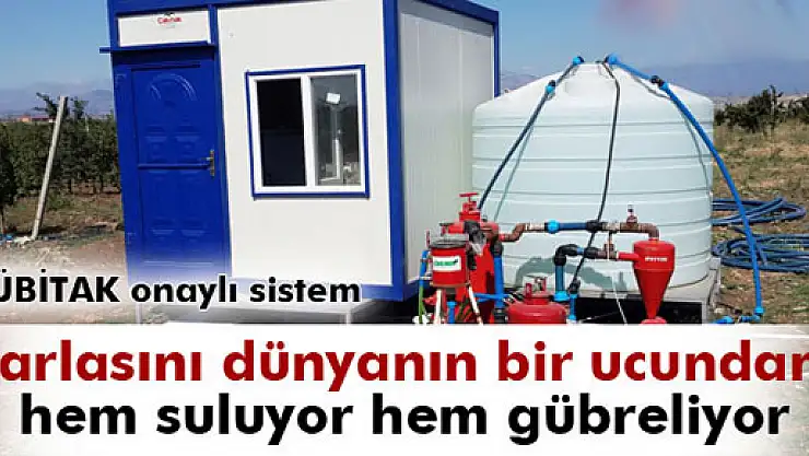 Cep telefonuyla hem suluyor hem gübreliyor