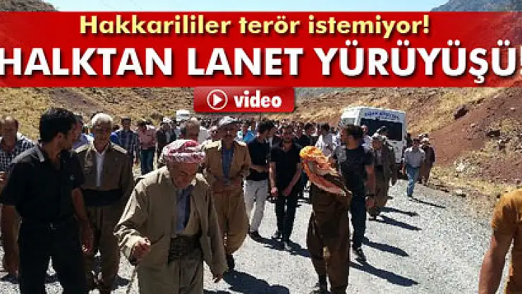 Şemdinli halkı teröre karşı yürüdü