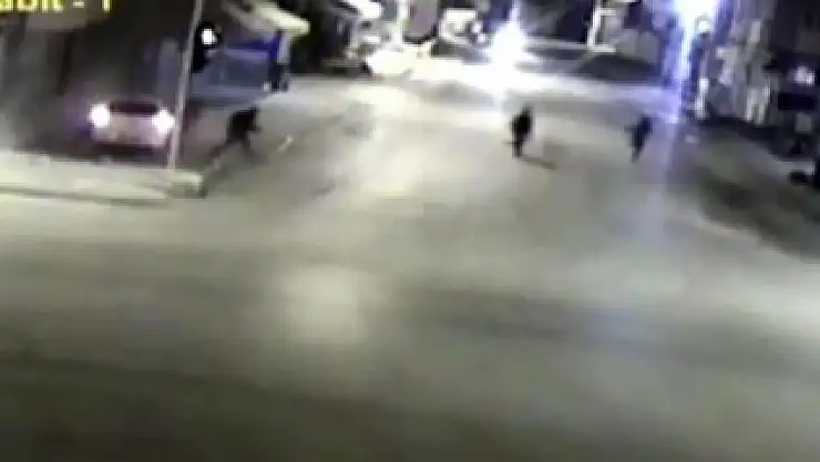 Kaza yaptıkları otomobili bırakıp, koşarak kaçtılar