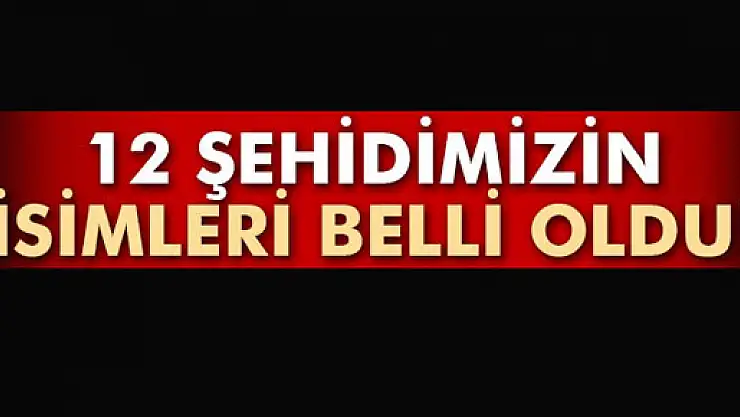 Şehit 12 polisimizin kimliği belli oldu