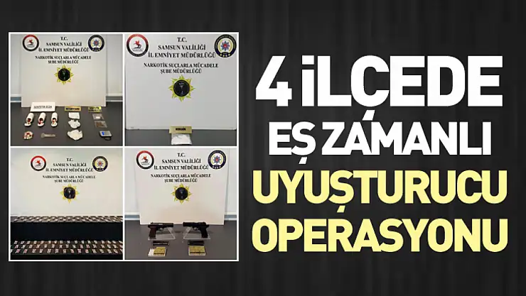 4 İlçede Eş Zamanlı Uyuşturucu Operasyonu