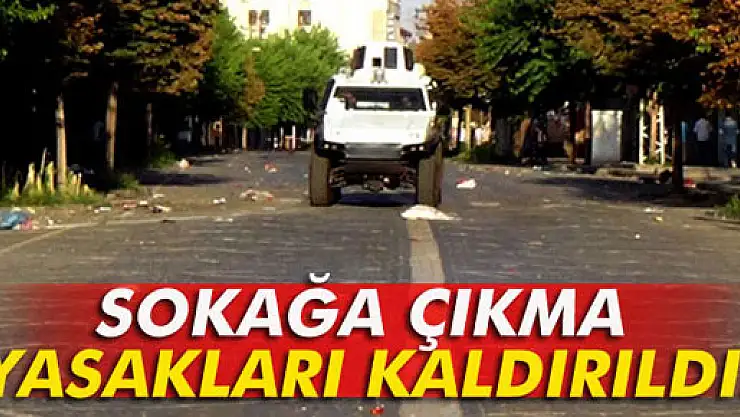 Diyarbakır'da sokağa çıkma yasakları kaldırıldı