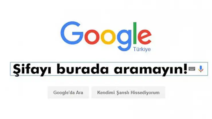 Şifayı Google'da aramak da hastalık