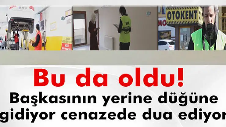 Başkasının yerine takı takıyor cenazede dua ediyor