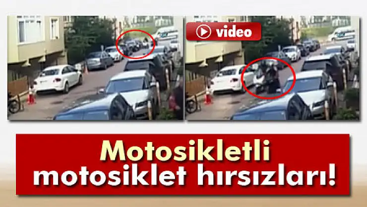 Motosikletli motosiklet hırsızları kamerada