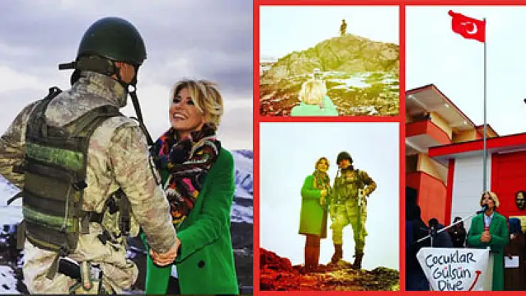 Gülben Ergen, nöbet tutan askerleri ziyaret etti