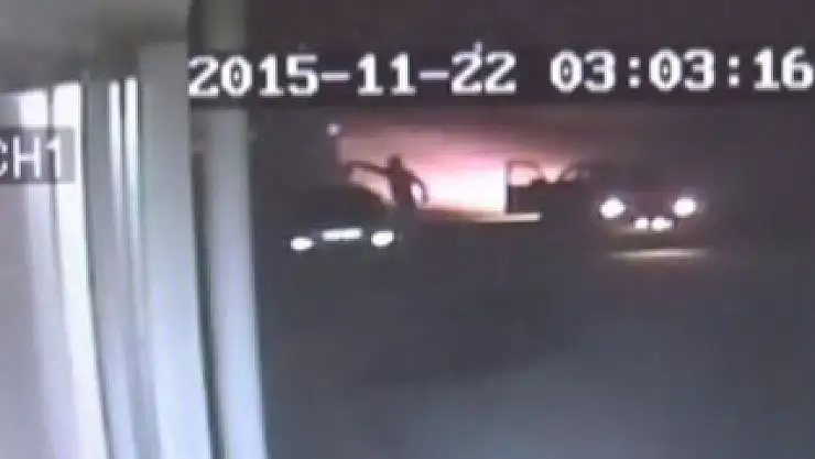 Araç kundaklama kamerada