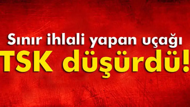 Sınır ihlali yapan uçağı TSK düşürdü!