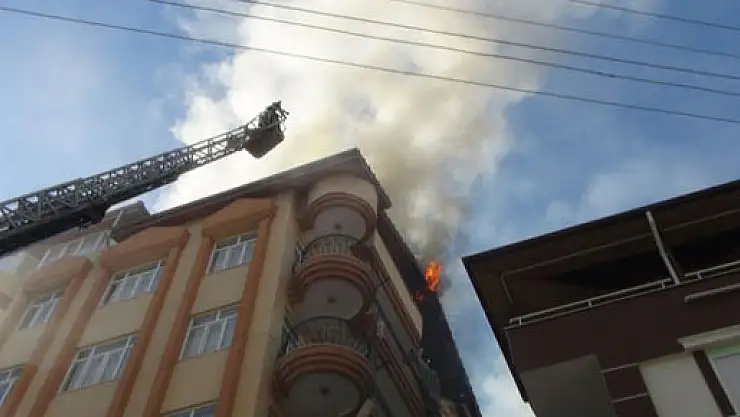 Soba kovasından çıkan kıvılcım yangına neden oldu