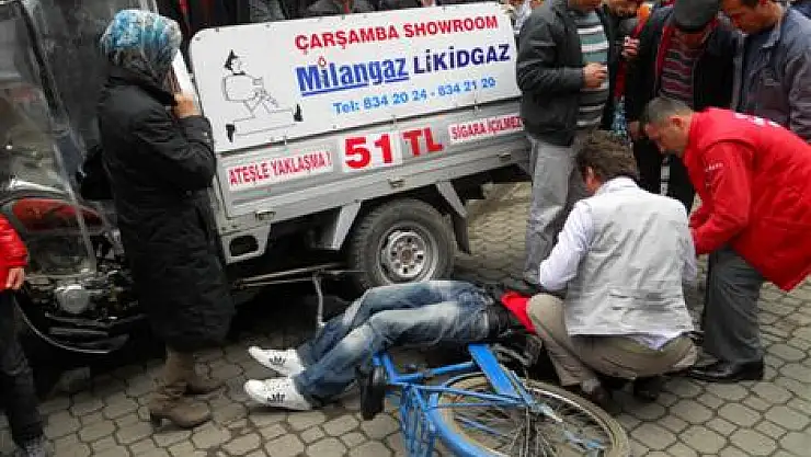 MOTOSİKLETLİ KAZA:1 YARALI…