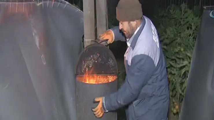 Çiftçiden don nöbeti