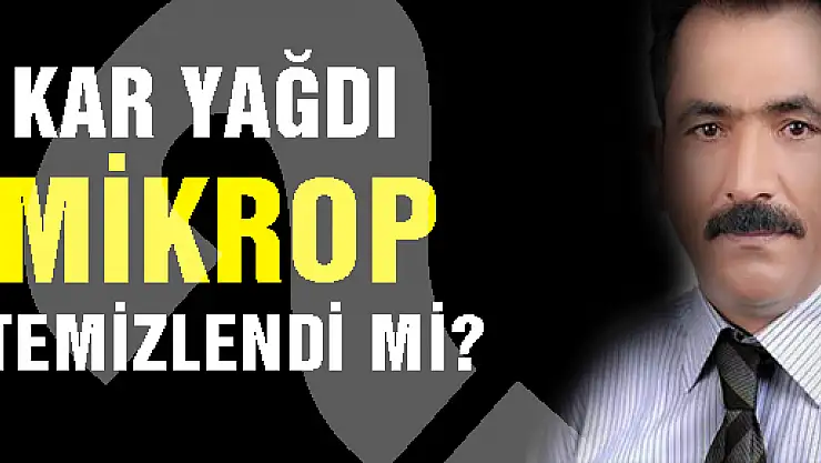 Kar yağdı, mikrop temizlendi mi?