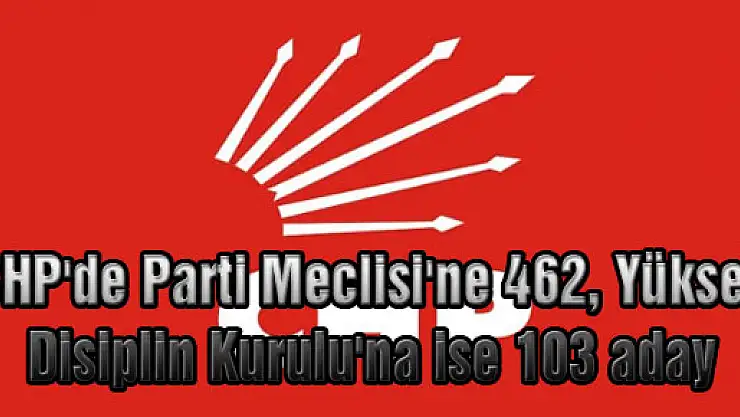 CHP'de Parti Meclisi'ne 462, Yüksek Disiplin Kurulu'na ise 103 aday