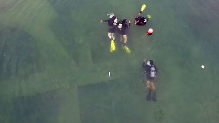 Gölün altındaki tarihten hazine çıktı