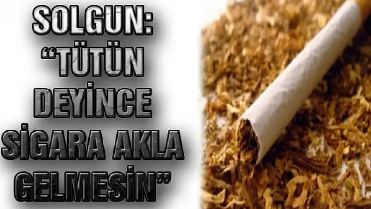 Solgun: 'Tütün Deyince Sigara Akla Gelmesin'