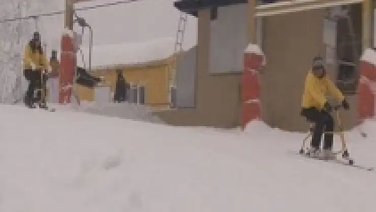 Kartepe'de kar bisikleti heyecanı