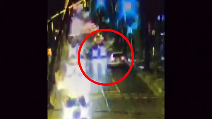 İşte Sinan Çetin'in oğlunun polise çarptığı an!