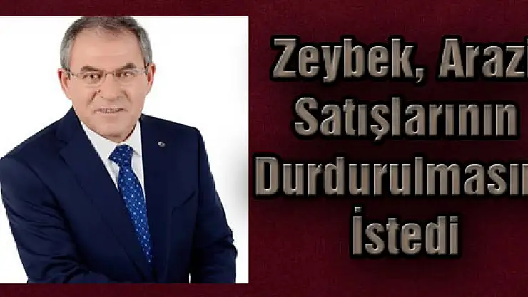 Zeybek, Arazi Satışlarının Durdurulmasını İstedi