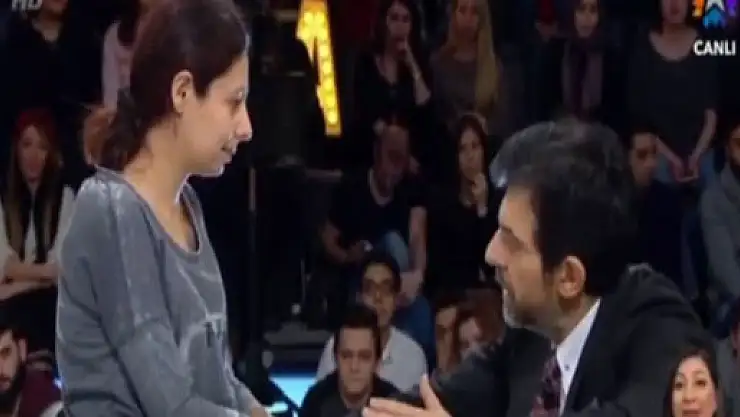 Okan Bayülgen canlı yayında eylemciye izin vermedi