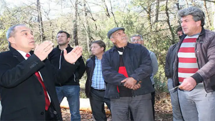 Ağaç kesimi köylüyü ayağa kaldırdı