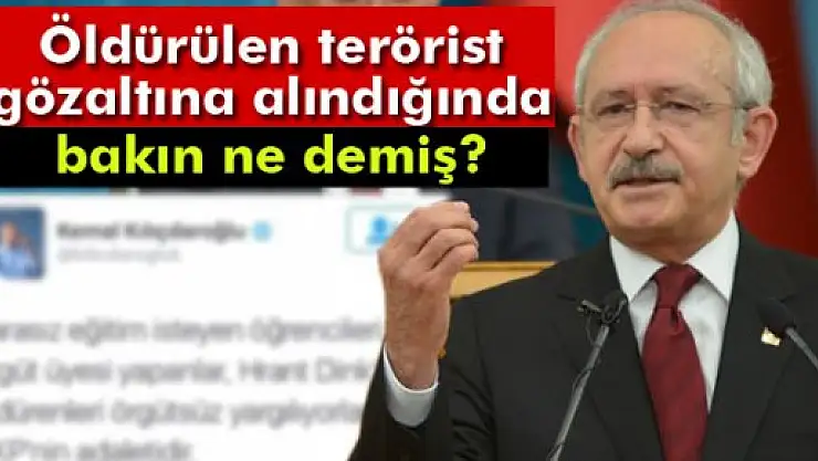 Öldürülen terörist gözaltına alındığında bakın ne demiş ?