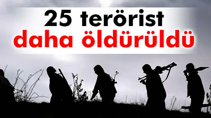 25 terörist daha öldürüldü