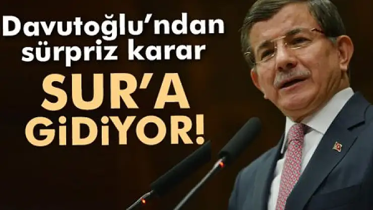 Başbakan Davutoğlu Diyarbakır'a gidecek