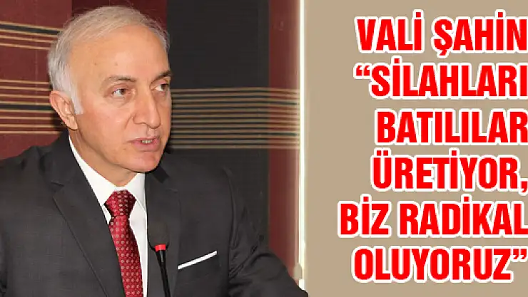 VALİ ŞAHİN: 'SİLAHLARI BATILILAR ÜRETİYOR, BİZ RADİKAL OLUYORUZ'
