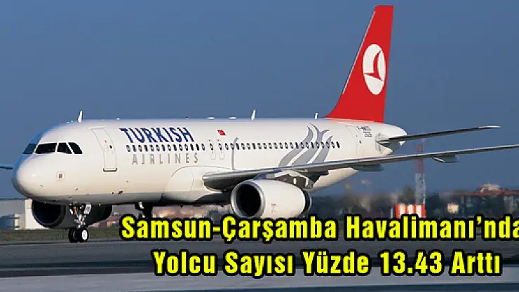 Samsun-Çarşamba Havalimanı'nda Yolcu Sayısı Yüzde 13.43 Arttı