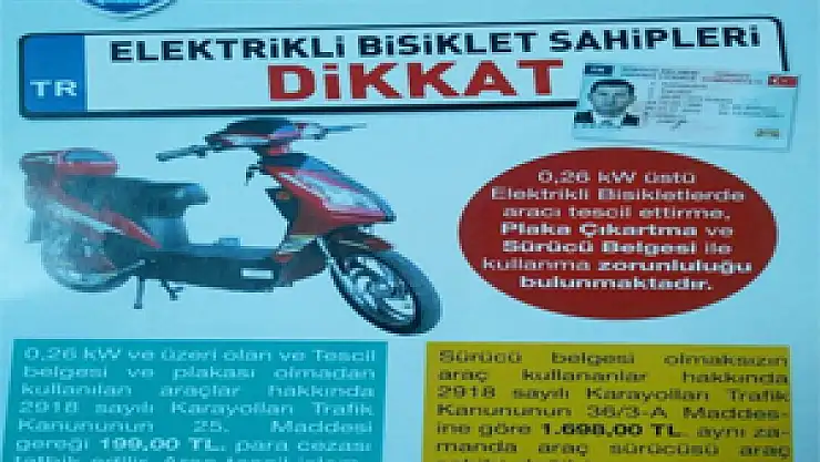 Emniyetten 'Elektrikli Bisiklet' Uyarısı