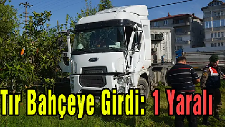 Tır Bahçeye Girdi: 1 Yaralı