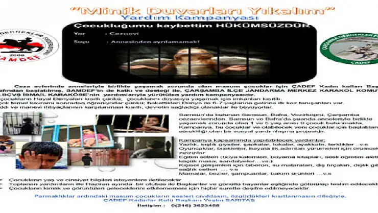 MİNİK DUVARLARI YIKALIM' YARDIM KAMPANYASI 