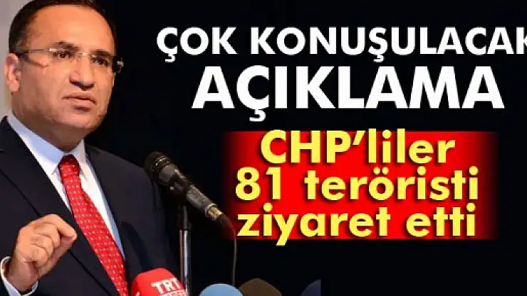 Bozdağ'dan CHP'lilerin terörist ziyaretine ilişkin flaş sözler!